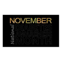 November National Diabetes Awareness Month Business Card
