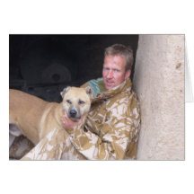 Nowzad and pen waiting greeting card