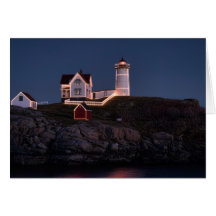 Nubble at Christmas Card
