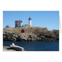 Nubble Light Cape Neddick Maine Greeting Card