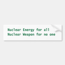 Nuclear Energy Bumper Sticker