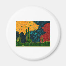 Nuclear Sundown Fridge Magnet