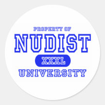 Nudist University Round Stickers