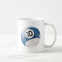 NUMBER 10 BILLIARDS BALL - ERODED STYLE MUG