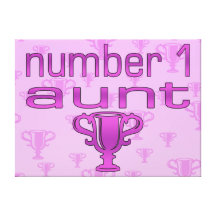 Number 1 Aunt Stretched Canvas Prints