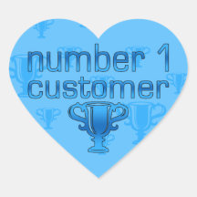 Number 1 Customer in Blue Sticker
