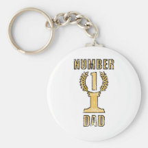Number 1 Dad Keychain