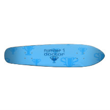 Number 1 Doctor in Blue Skate Deck