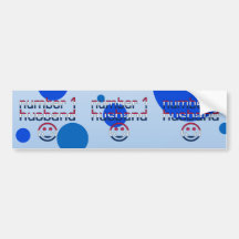 Number 1 Husband in American Flag Colours Bumper Sticker