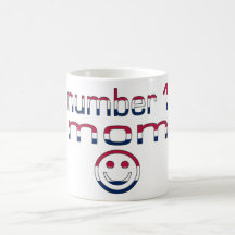 Number 1 Mum in American Flag Colours Mug