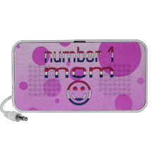 Number 1 Mum in American Flag Colours Travelling Speaker