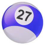 Number 27 Billiards Ball Plate