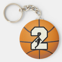 Number 2 Basketball and Player Key Chains