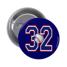 NUMBER 32 WITH BASEBALL PIN