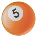 Number 5 Billiards Ball Plates