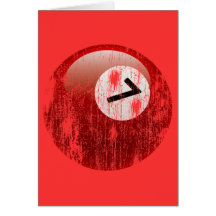 NUMBER 7 BILLIARDS BALL - ERODED AND AGED CARD
