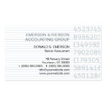 Number Columns Pinstripe Accountant Business Card Templates