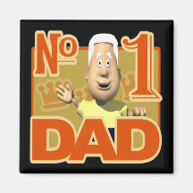 Number One Dad Fridge Magnet