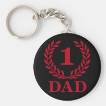 Number One Dad Key Chain