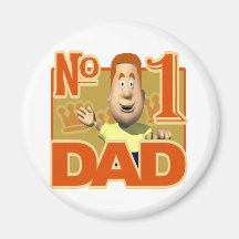 Number One Dad Refrigerator Magnet