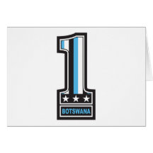 Number One In Botswana Greeting Cards
