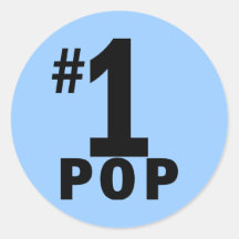 Number One Pop Products Round Stickers