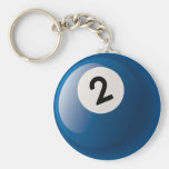 NUMBER TWO BILLIARDS BALL KEYCHAIN