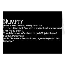 Numpty Greeting Cards