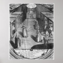 Nuns serving food to the patients at the print