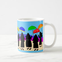 Nuns With Umbrellas "Expecting Rain" Mugs