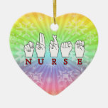 NURSE ASL FINGERSPELLED SIGN LANGUAGE CHRISTMAS ORNAMENTS