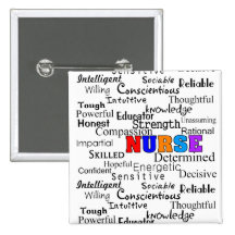 Nurse Describing Words Gifts Pinback Button