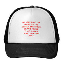 nursing joke mesh hat