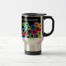 Nursing Student Abstract Travel Mug