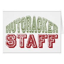 Nutcracker Staff Christmas Ballet Design Cards