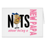Nuts About Being A New Papa 1 Blue Greeting Cards