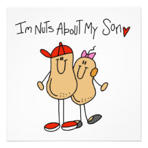 Nuts About My Son T-shirts and Gifts Personalized Invite