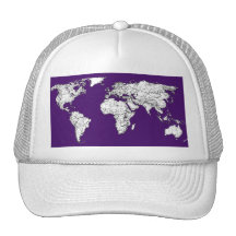 NYC in dark purple Mesh Hat