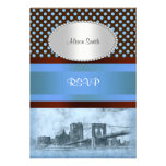 NYC Skyline Brooklyn Bridge Boat 4 RSVP invitations