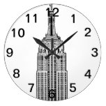 NYC Skyline - Empire State Building 2Etched look Wall Clocks