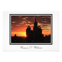 NYC Skyline Sunrise Wedding Invite