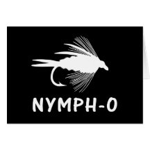 Nymph-O funny fly fishing lure Greeting Cards