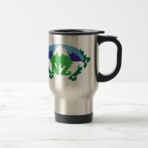 NZ (NEW ZEALAND) with a mountain range trendy Mug