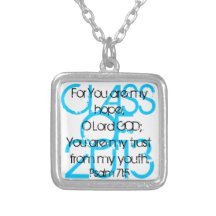 O Lord God Psalm 71:5 Graduate bible verse Jewelry