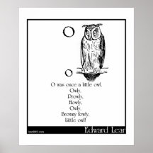 O was once a little owl poster