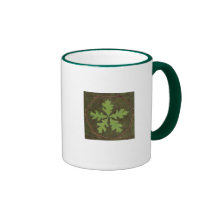 Oak leaf pentagram mugs