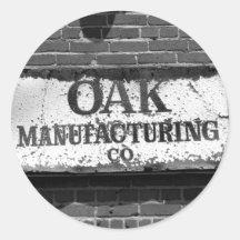 Oak Manufacturing Sign Sticker
