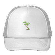 Oak tree abstract single graphic trucker hat