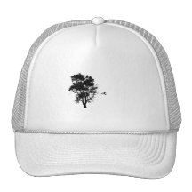 Oak tree black left side shadow hat