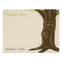 Oak Tree Thank You Card Invitations
